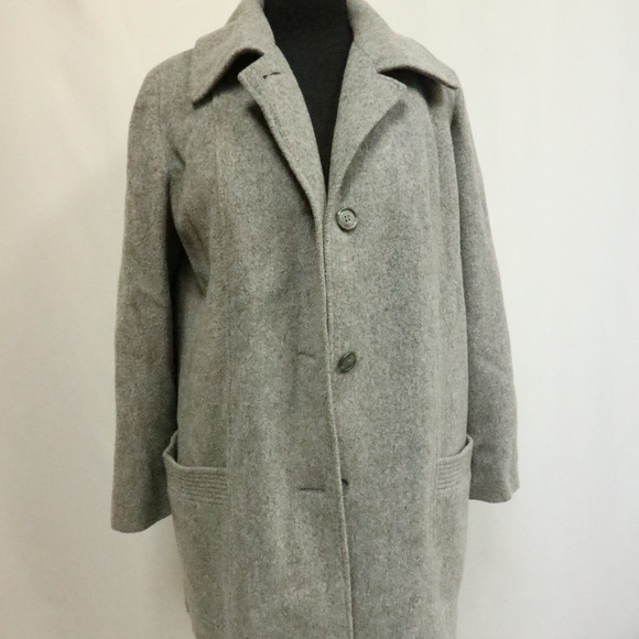 ALORNA Other - VTG ALORNA Gray Wool 3-Button Long Coat Sz LG